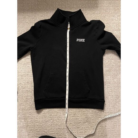 Victoria's Secret PINK black half zipper sweatshirt - Picture 5 of 5